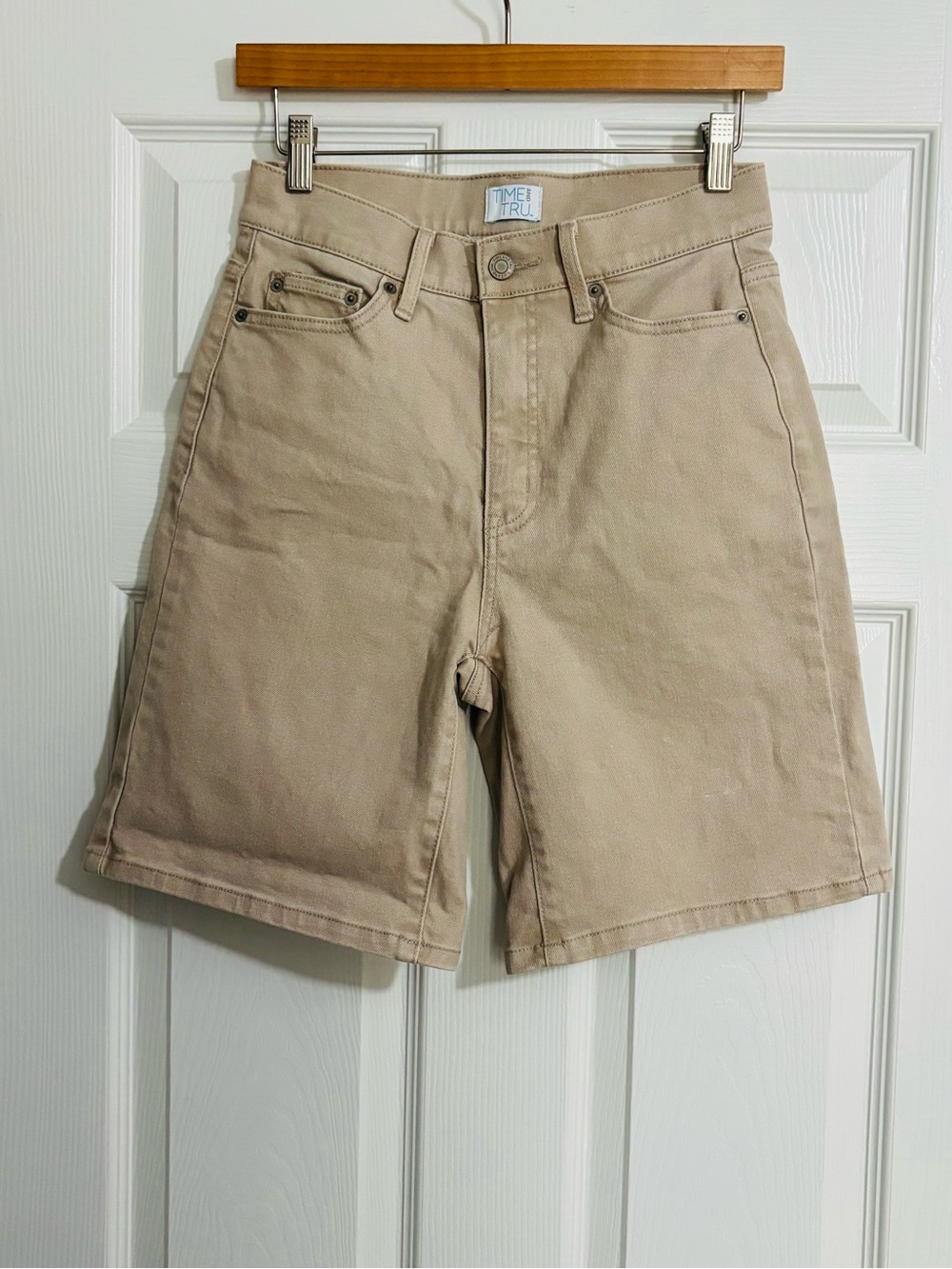 Women Tan Denim Shorts